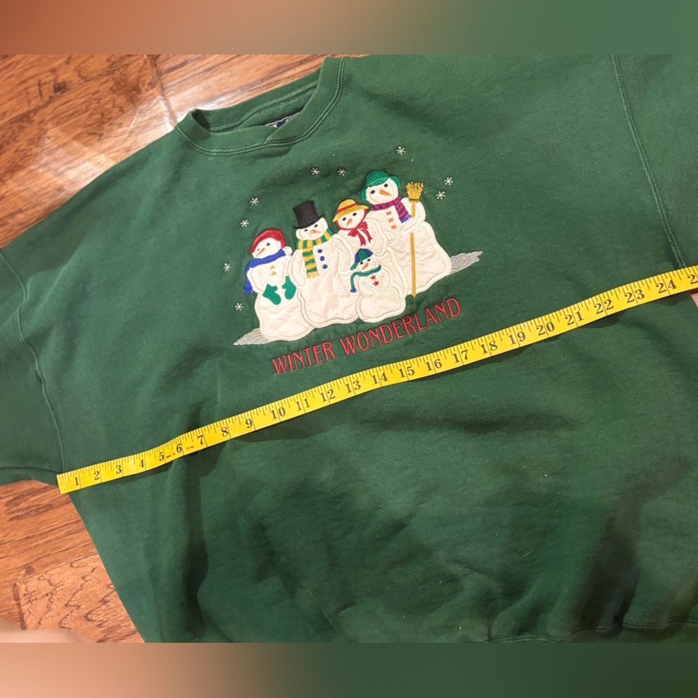 Vintage Galt Sand “Winter Wonderland” Snowman Sweatshirt XL Made in USA - Picture 10 of 10
